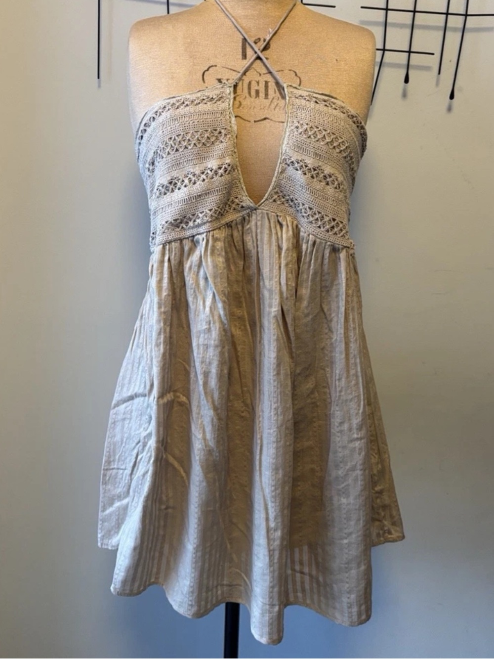 Halter crochet beachy dress